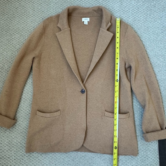J.Crew Camel Sweater Blazer Cardigan Jacket | Cozy Chic | Size M - Picture 6 of 13